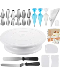 71PCs Cake Decorating Kit, Baking Supplies Tools 12 Icing Piping Tips Set, 2 Frosting Spatulas, 3 Scrapers, 50+2 Piping Bags, Coupler, Video Tutorial, Booklet