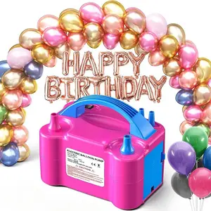 Electric Balloon Inflator - Randomly Send 10 Balloons - Double-Hole Design - Automatic Blow - Ideal for Wedding Room Balloons Anniversary