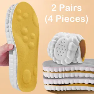 2 Pairs Fleece-Lined Warm Shoe Insoles, Heat-Locking & Thermal, Unisex Comfort Inserts for Casual & Sports Shoes 51241