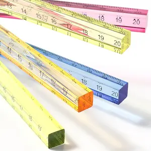 5Pcs Gradient Transparent Ruler 20cm Standard Length, Square Edge Thickened Design for Strength and Durability, Clear Accurate Measurement Scale, Smooth Edges for Comfortable Handling, Suitable for Study, Drawing, Office and Daily Measuring