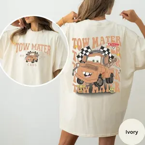 Two-Sided Tow Mater Comfort Colors Shirt, Tow Mater Shirt, Cars Movie Shirt, land Cars Shirt, Cars Family Shirt Cotton Unisex
