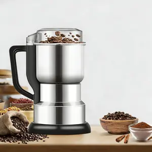 Multifunctional electric grinder 400W high-power coffee grinding tool, multifunctional food-grade fast-grinding electric coffee and grain grinder,Gift Espresso Maker Espresso Machine