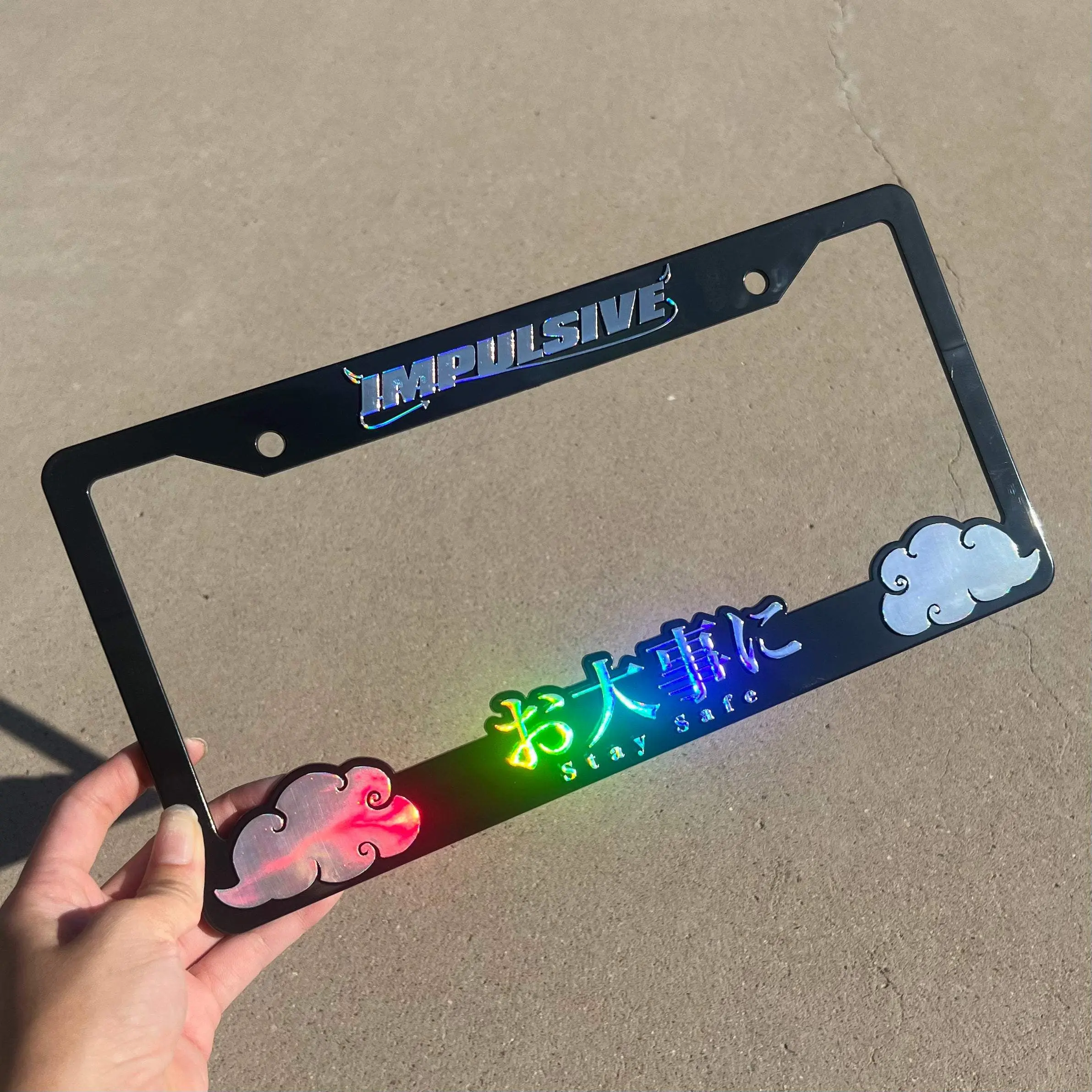 OIL  SLICK Impulsive Stay Safe Anime  License Frames