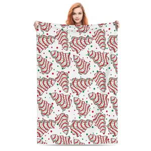 Soft Funny Throw Blanket Cozy Christmas Holiday Tree Pattern Blanket,Suitable For Bedroom Living Room Decoration Comfy Blanket Cozy Blankets for Bed Couch Sofa Living Room Young Adults Men Women Boy Girl Gift soft throw
