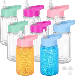 Made on my live or offline. 10 Ounce Kids Cup with Lid - Colorful Glitter Design, Includes Straw, Available in Multiple Colors for Kids