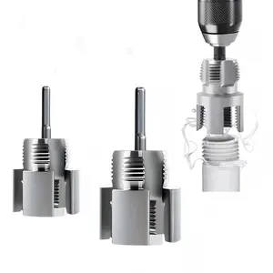 3-Piece Multi-Function Pipe Thread Cutter Set, Compatible with 1/2", 3/4", 1" PVC/polymer Pipes, Includes Inner and Outer Thread Tools