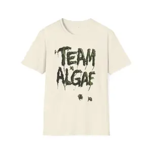 Team Algae Slime Texture Graphic T-Shirt Green Drippy Nature Lovers Casual Short Sleeve Tee