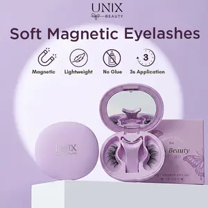 Unix Beauty Soft Magnetic Eyelashes Versatile Styles All-in-One Box Lightweight Lash clusters Reusable No-Glue Water-proof Make-up Cosmetic Makeup Perfect Gift for Girlfriend Unix Beauty