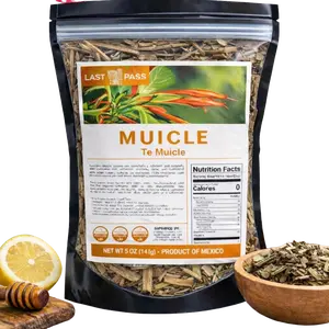 Organic Muicle Herbal Tea - 5 oz (141g) 100% Natural Mexican Honeysuckle Loose Leaf, Herbal Flavor, Caffeine Free, No Added Sugar, Vegan Farm-Grown Traditional Beverage