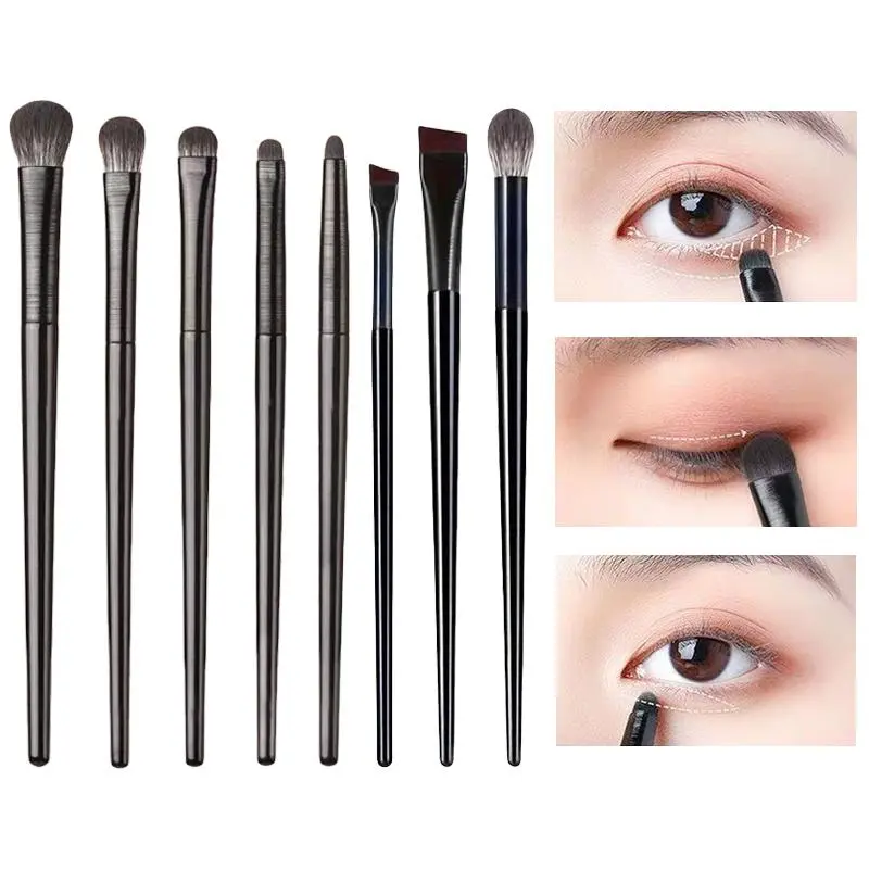 Eye Makeup Brush Set (8 Counts/set), Makeup Brush Kit, Versatile Multifunctional Soft Makeup Brushes For Eye Shadow, Eyeshadow Brush Set, Eyebrow Angled Brush, Blush, Lip Gloss, Professional Makeup Tools For Women