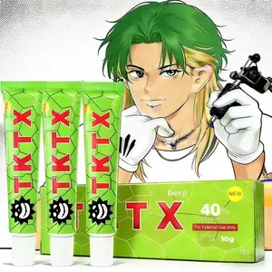 TKTX Tattoo Cream 3-Pack,  40% Deep Numbness Tattoo Soothing Cream, 6-8Hours Professional Tattoo Assistance ToolPainless Cream Waxing & Piercing | BestTattoo Care | 10g