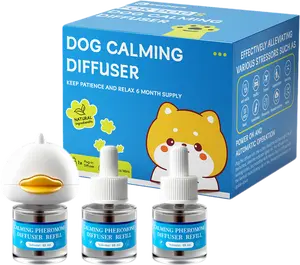 Dog Calming Scented Diffuser Kit - 30-Day Refill Included, Fragrance Perfume Freshener - Eases Dog Stress, Separation Anxiety & Destructive Behaviors (Barking, Chewing, Pee Accidents) - Packaging May Vary,summervibes