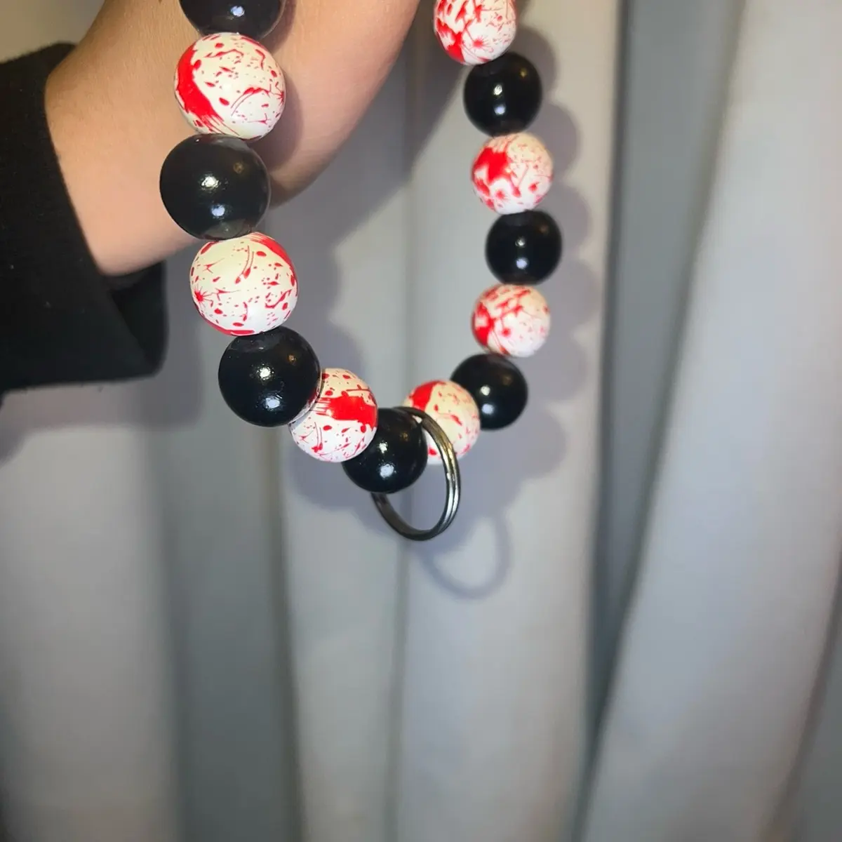 Halloween Beaded Wristlet (Black)