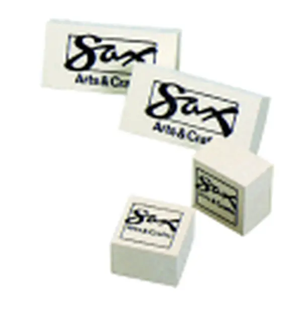 Sax White Soap Eraser, 2x1x0.63 in., Non-Toxic Water-Based Erasers & Correction Supplies, 12-Pack Office Stationery