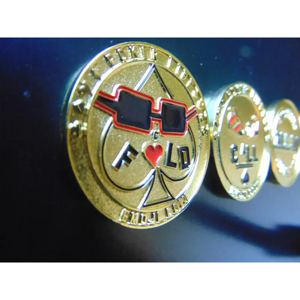 Degen Poker Card Protector (Call/Fold): Premium Metal Poker Accessory for Strategic Decisions