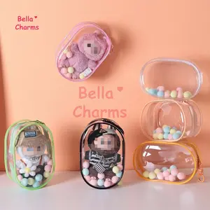 Labubu Outing Storage Bag – 15cm Transparent PVC Dustproof Organizer for Labubu 1st & 2nd Generation Sitting Party Series Figures, Portable Display Bag for Collectors, Perfect for Outdoor Carrying, Protection, and Display of Your Favorite Dolls