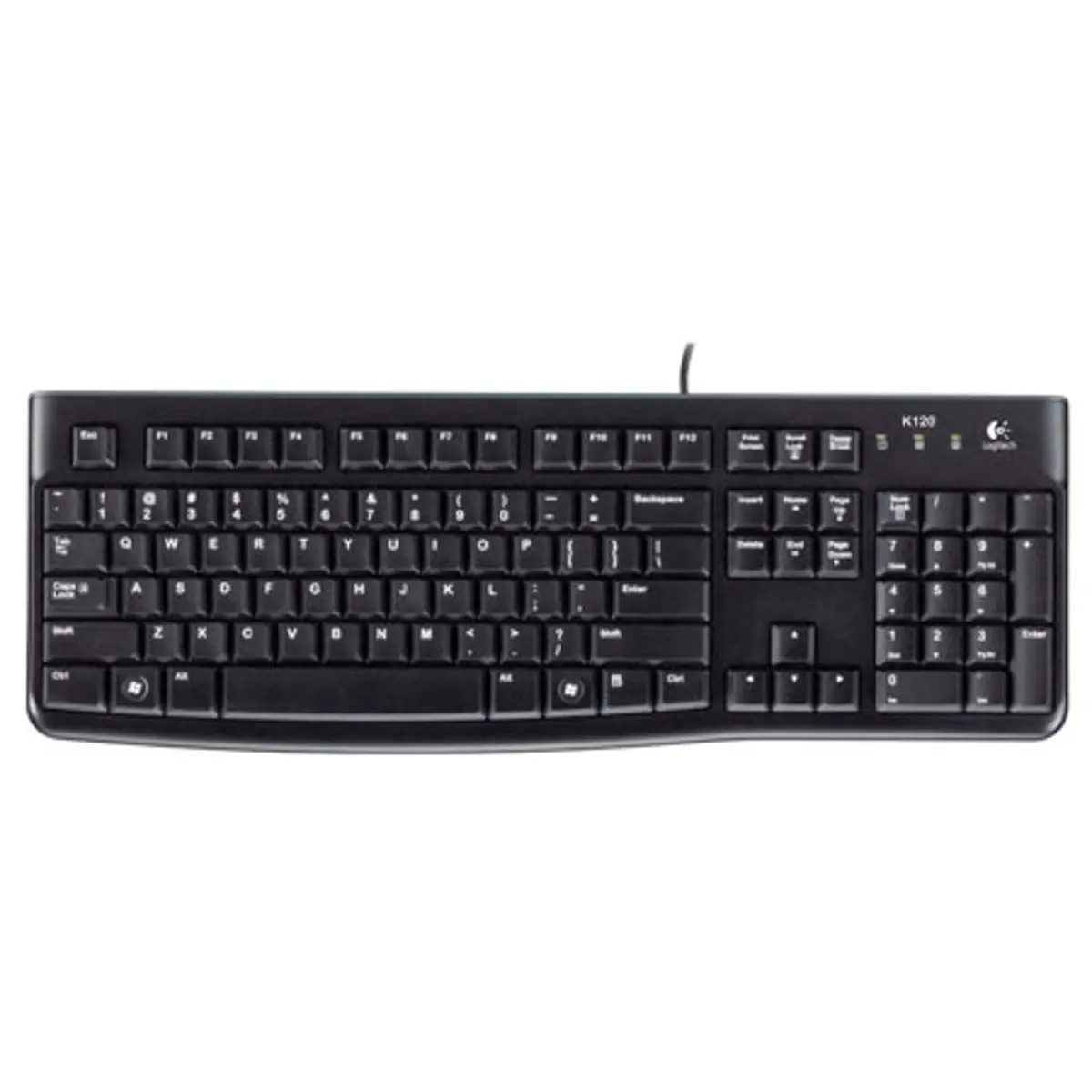 Logitech K120 USB Wired Keyboard, Black