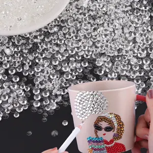 1500PCS Clear Resin Glitter Rhinestones Flat Back 3mm 4mm 5mm Multi Size for DIY Crafts Nail Art Supplies Clothing Cup Decoration Accessories