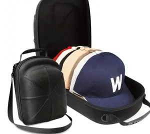 Hard Shell Hat Storage Case, Portable Travel Organizer for Baseball Caps, Durable Camo Design Holds 6+ Caps Lightweight Protection Compression Packing Bags