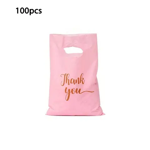 100pcs High-End Gift, Cosmetic and Goodie Bags, Gift Bags With Handles, Four-Finger Flat Handle Shopping Bags, Cute Aesthetic Party Gift Wraps for Events, Gift Pouch, Gift Packaging