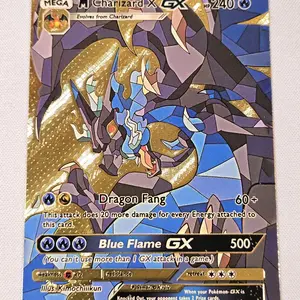 Mega Charizard Gold Foil Fan Art card