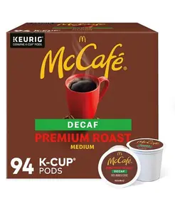 McCafe Medium Roast Ground Coffee, Premium Roast Decaf, 12 Oz Beverage Bean Flavor