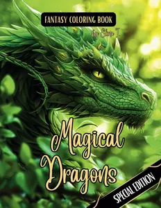 Fantasy Coloring Book Magical Dragons Special Edition: For Adults and Teens | Black Line and Grayscale Coloring Pages of Dragons (The enchanting world of faires and the magical forest)