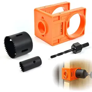 Door Lock Installation Kit, High Carbon Steel Hole  Set for Drilling Wooden Doors, Installing Deadbolt and Knob