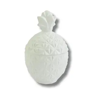5 oz. Pineapple Candle Jar In Matte White - Candle Making Supplies