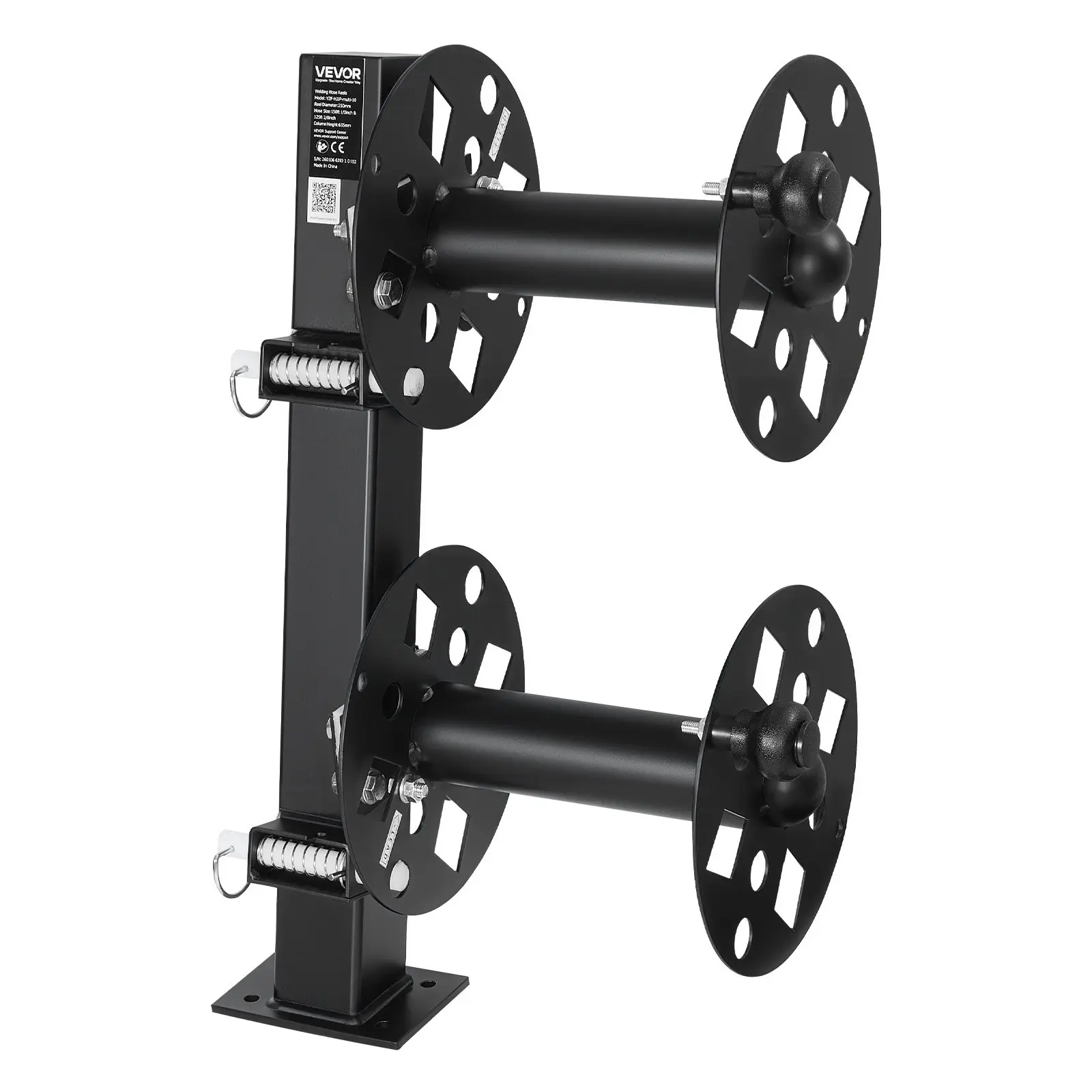 【Summerfinds】VEVOR Heavy Duty Double Welding Cable Reel, Welding Cable Lead Reels for 150FT 1/0 & 125FT 2/0 Cable, Powder-Coated Steel Reel with Locking Pin for Service Trucks, Fleet Maintenance, Jobsites