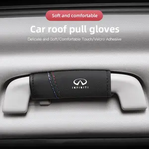 2pcs Car Roof Handle Protection Cover Gloves Auto Accessories For Infiniti QX50 QX60 Q70L QX70 QX55 Q50 FX35 Q30 G37 JX35 G35 Q60 QX80 QX30 ESQ G25 G37 FX37 FX50 EX35 EX25 EX37