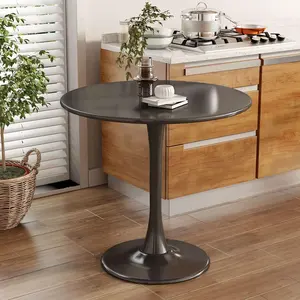 Small Round Dining Table,Modern Dining Table for 2-4 Person,Easy Assembly End Table, Leisure Coffee Table, Table for Kitchen,Dining Room (24 inch)