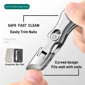 Nail Clippers and Nail Files Set, Ultra Wide Jaw Opening Nail Clipper Set, Ultra SharpStainless Steel Nail Clippers for Tough Nails,Toenail Clippers with Safety Lock,Clippers for FingerNails Toenails, Pedicure, Men &Women  Nail Care