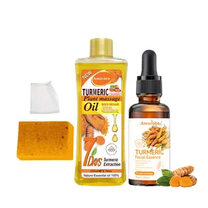Turmeric 3-piece Set - Turmeric Oil and Turmeric Soap. Rich in ginger ingredients and body care oils,brings a comfortable experience