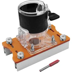 SnapFixMate 2 in 1 Invisible Fastener Slotting Bracket, Woodworking Router Base, Mortising Jig, Wood Trimmer Router Tool, Slotted Base & Fastening Bracket for 65mm Fixed Trimming Machine