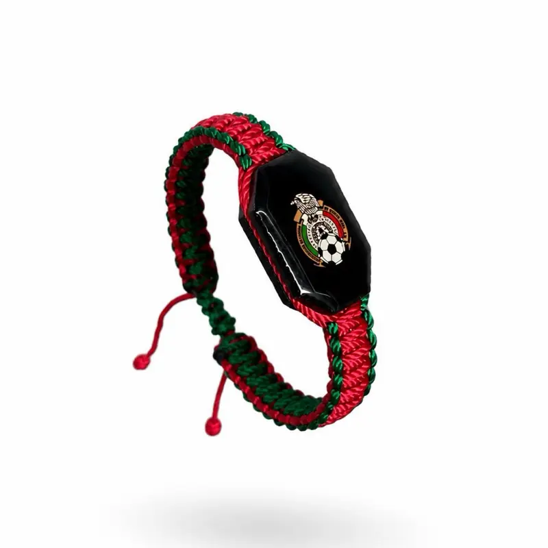 Adjustable Mexican Flag Bracelet Handmade
