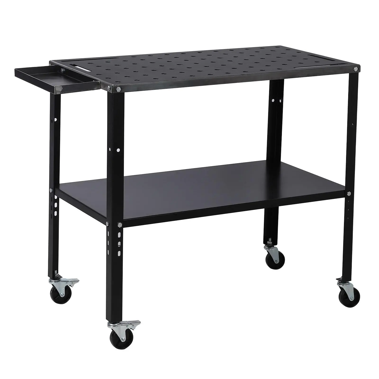 GARVEE Industrial Adjustable Steel Welding Table, 36"x19" Garage Work Table, 1200lbs Load Bearing Capacity