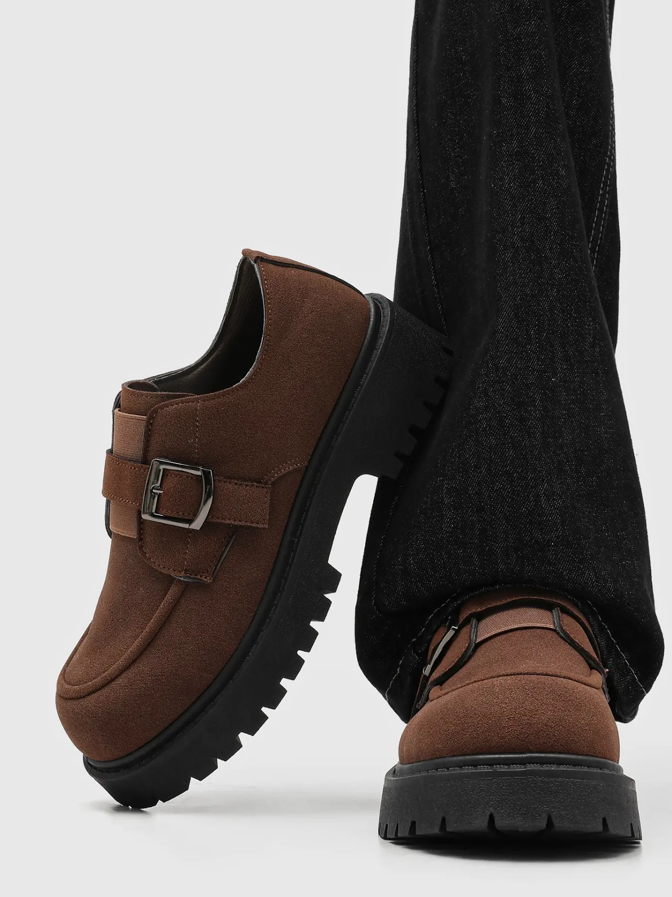 All-Season Men's Flat Chunky-Soled Non-Slip Rubber Sole Loafers: Men's Business,Casual,Outdoor Slip-On PU Leather Shoes for everyday wear leisure,walking, comfortable lightweight,suitable for parties,work,large sizes, Slip Resistant Loafers
