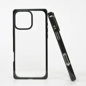 Rectangular four-corner drop-proof phone case for iPhone 16 15 14 13 12 Pro Max Plus. Light luxury transparent cool phone case | Removable frame