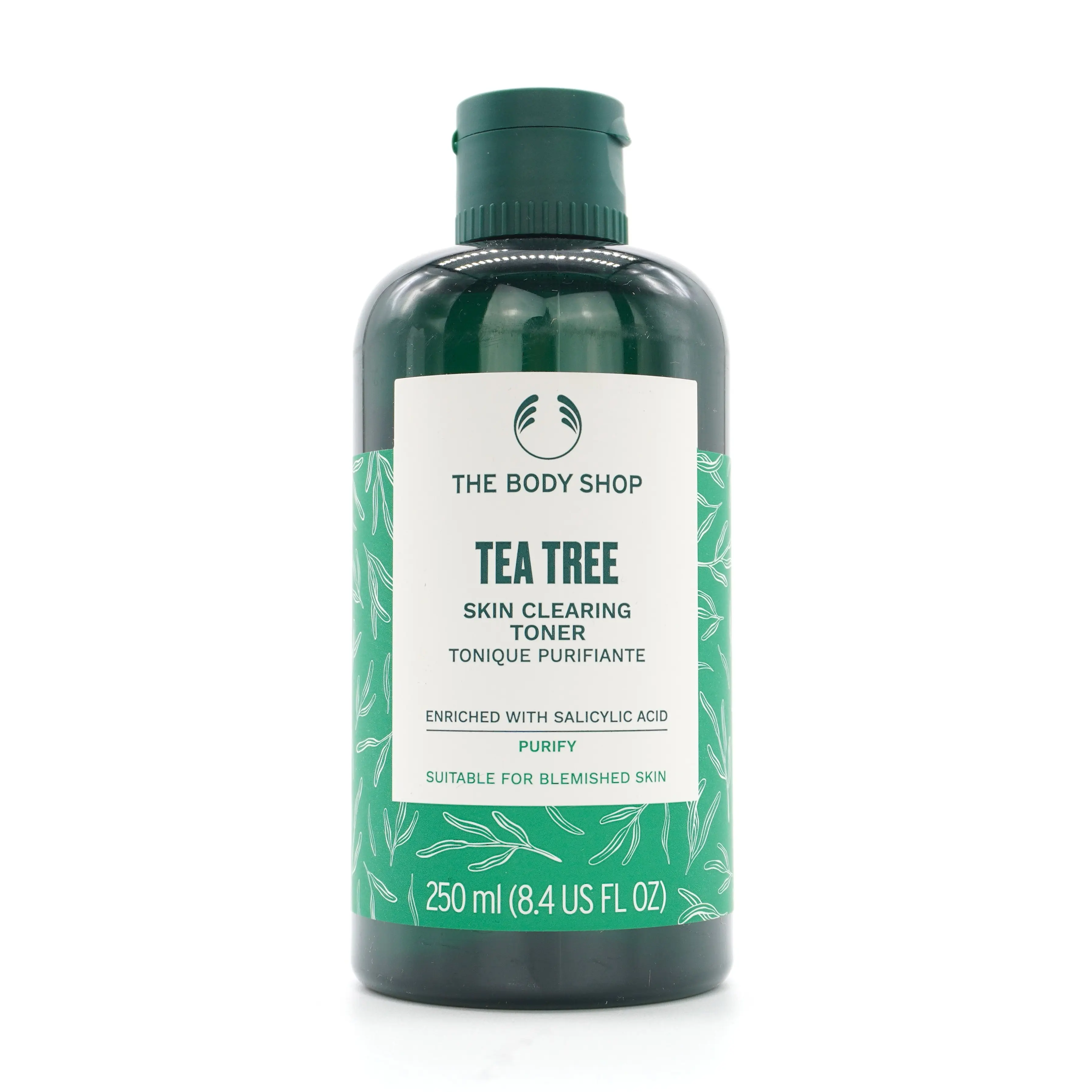The Body Shop Tea Tree Facial Toner, Antibacterial & Gentle Daily Cleansing for Oily, Blemish-Prone Skin, Soothing Vegan Formula - 250ml, Acne Prone, Smoother