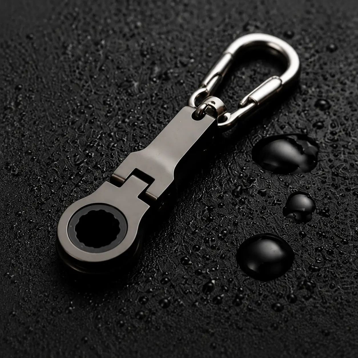 10mm Ratchet Wrench Keychain - Multi-color, Silver, Black, Matte Silver - Durable Alloy Steel - Perfect for Mechanics & Everyday Carry