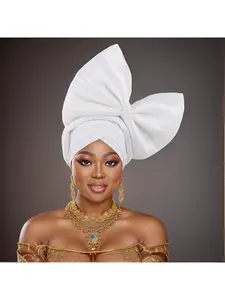 1PC African and South American best-selling headwear for weddings, new large bow headscarf hat, head wrap hat