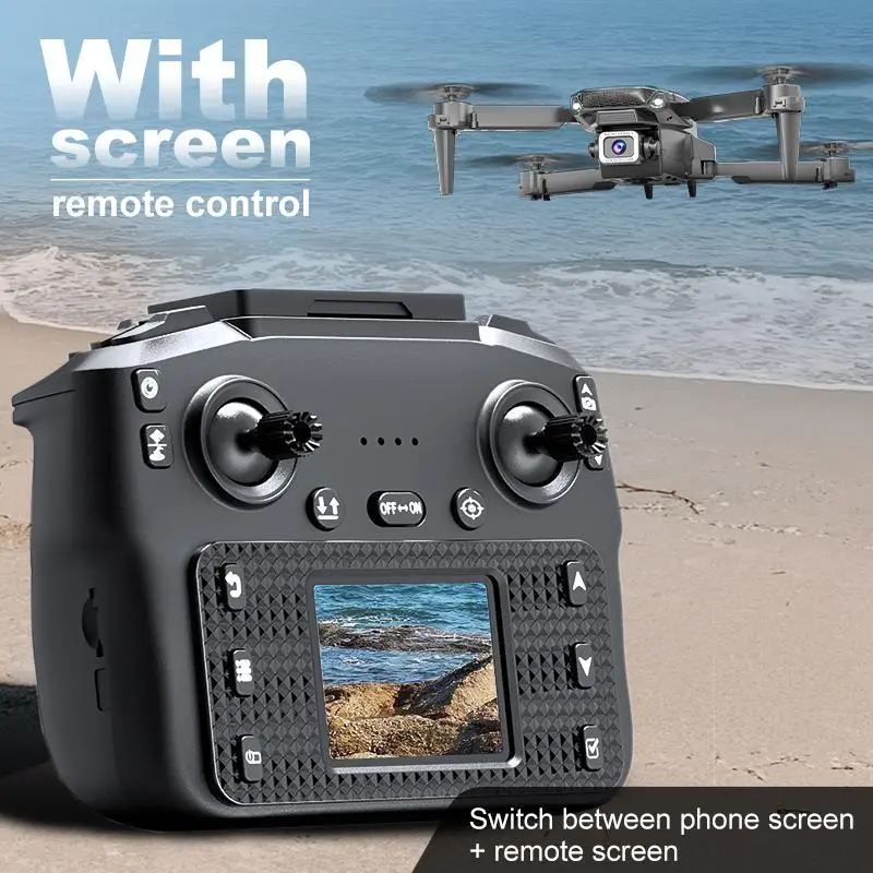 Tong Li Kids RC Quadcopter Toy Aircraft, HD Aerial Drone with Screen Remote Controller, Long Endurance, Drop-Crash Resistant, Headless Mode, Cool Stunts, Ideal Birthday-Christmas Gift