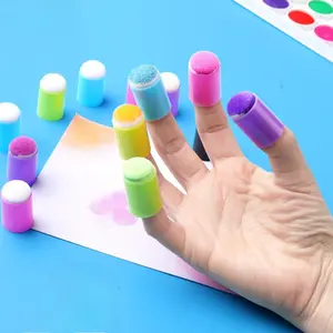 32pcs Craft Finger Sponge Daubers, Drawing Project Finger Painting Sponge Set, Card Making, Painting, Stamping, Ink Tools