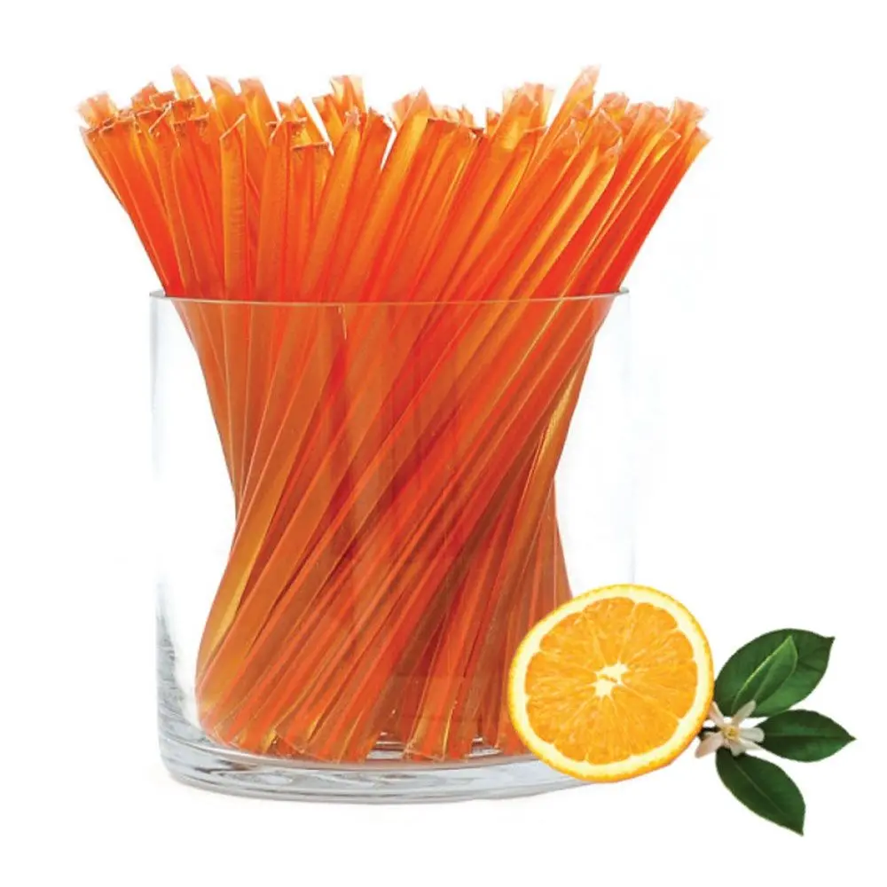 Orange Blossom Honey Straws, 50-Pack, Natural Sweet Flavor Honey Stick for Staples & Cooking Essentials