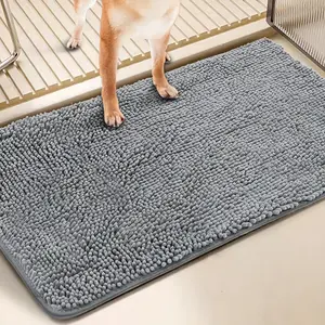 Dog Door Mat For Muddy Paws, Absorbs Moisture And Dirt, Absorbent Non-Slip Washable Mat, Quick Dry Microfiber, Mud Mat For Dogs, Entry Indoor Door Mat For Inside Floor- Machine Washable (24x17inch/32x20inch)