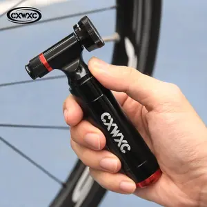 Cxwxc Mini Bike Air Pump 130PSI Road & Mountain Bike Co2 Inflator Aluminum Portable Inflatable Tire Inflator Cycling Bicycle Accessories Bicycle Parts