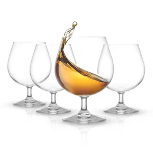 Cask Brandy Glasses, Set of 4, 15.2oz, Premium Crystal, Dishwasher Safe, Limited 1-Year Warranty