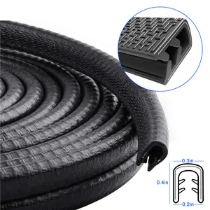 16Ft Black Rubber Edge Protector – U-Channel Seal Trim for Car Doors/Steel Plates/Panels/Hatches/Table Corners