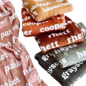 Soft Plush Blanket with Custom Name - Personalized Gift